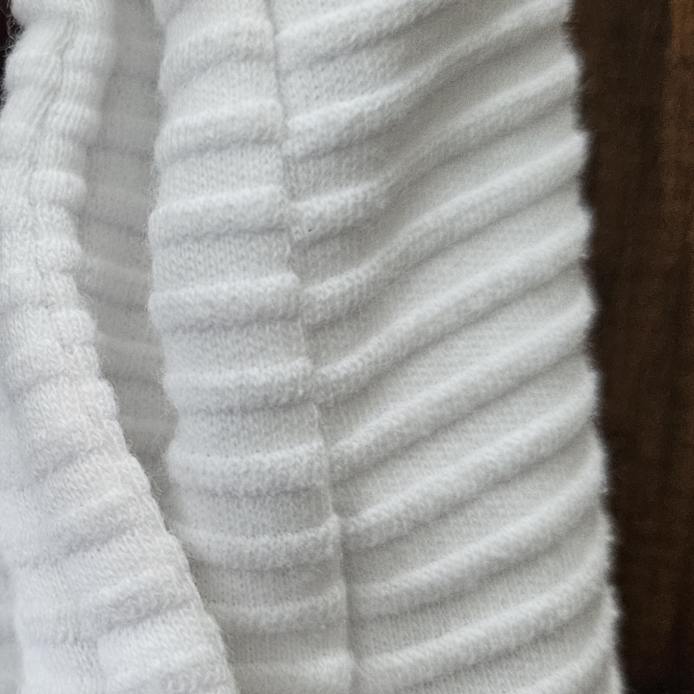 Northern Reflections White Ribbed Cardigan Size Small - Picture 5 of 7